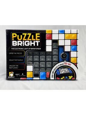 Puzzle Bright Electronic Light Up Brainteaser Game NIB 300 Challenges